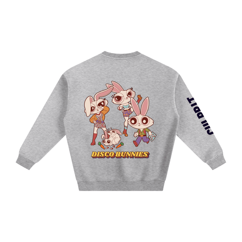 Disco Bunnies 🪩 🐰 Heather Crewneck
