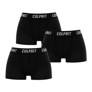 Booty Shorts Stealth Black 3-Pack