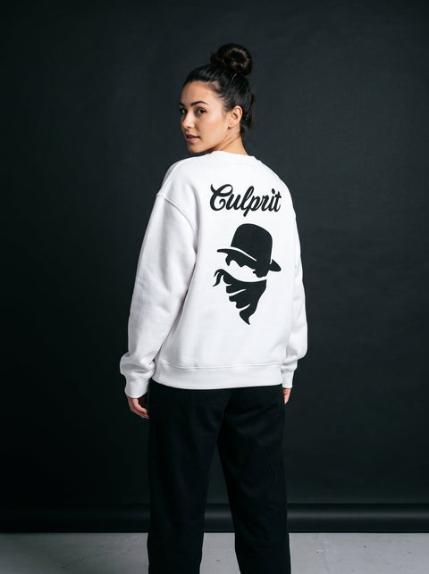 Culprit Script Crewneck (White)