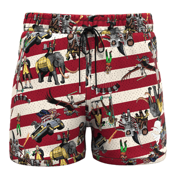 Athletic Shorts: Team America - Culprit Underwear - Mesh Zipper Shorts - ZIP - USA - S