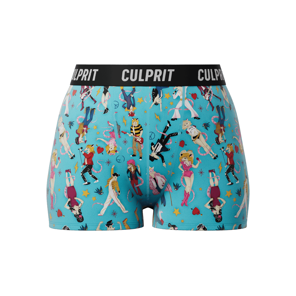 Awesome Possums 🎸🐭 Booty Shorts - Culprit Underwear - Booty Shorts - BS - POSS - XS