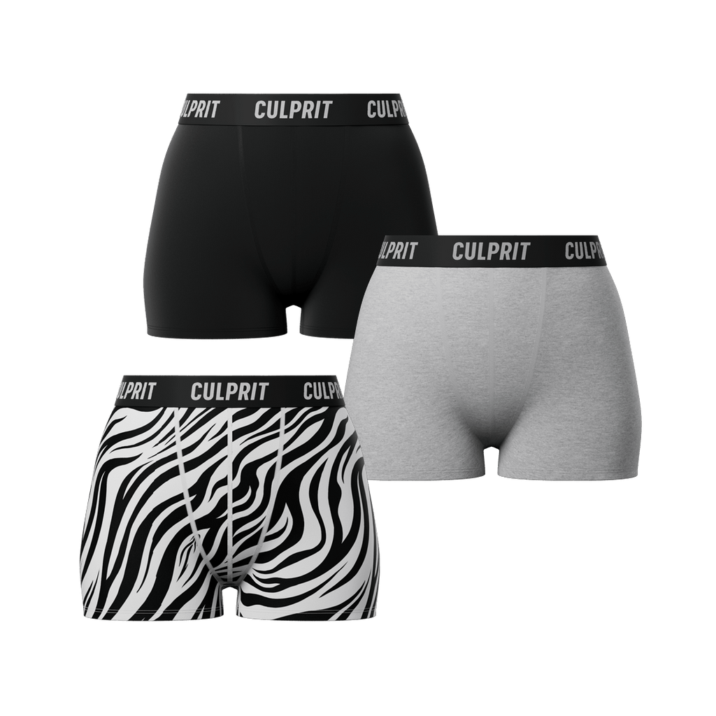 Booty Shorts N°1 Bundle 3 - Pack - Culprit Underwear - Booty Shorts - 3PK - BS - BNDL1 - XS