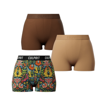 Booty Shorts N°2 Bundle 3 - Pack - Culprit Underwear - Booty Shorts - 3PK - BS - BNDL2 - XS