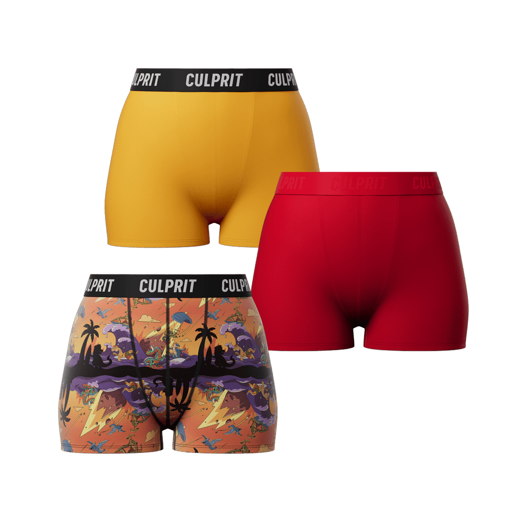 Booty Shorts N°3 Bundle 3 - Pack - Culprit Underwear - Booty Shorts - 3PK - BS - BNDL3 - XS