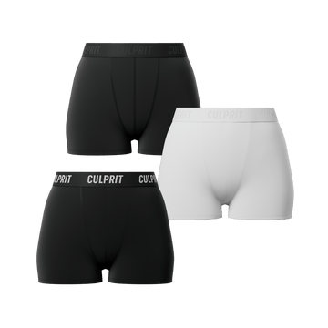 Booty Shorts N°4 Bundle 3 - Pack - Culprit Underwear - Booty Shorts - 3PK - BS - BNDL4 - XS