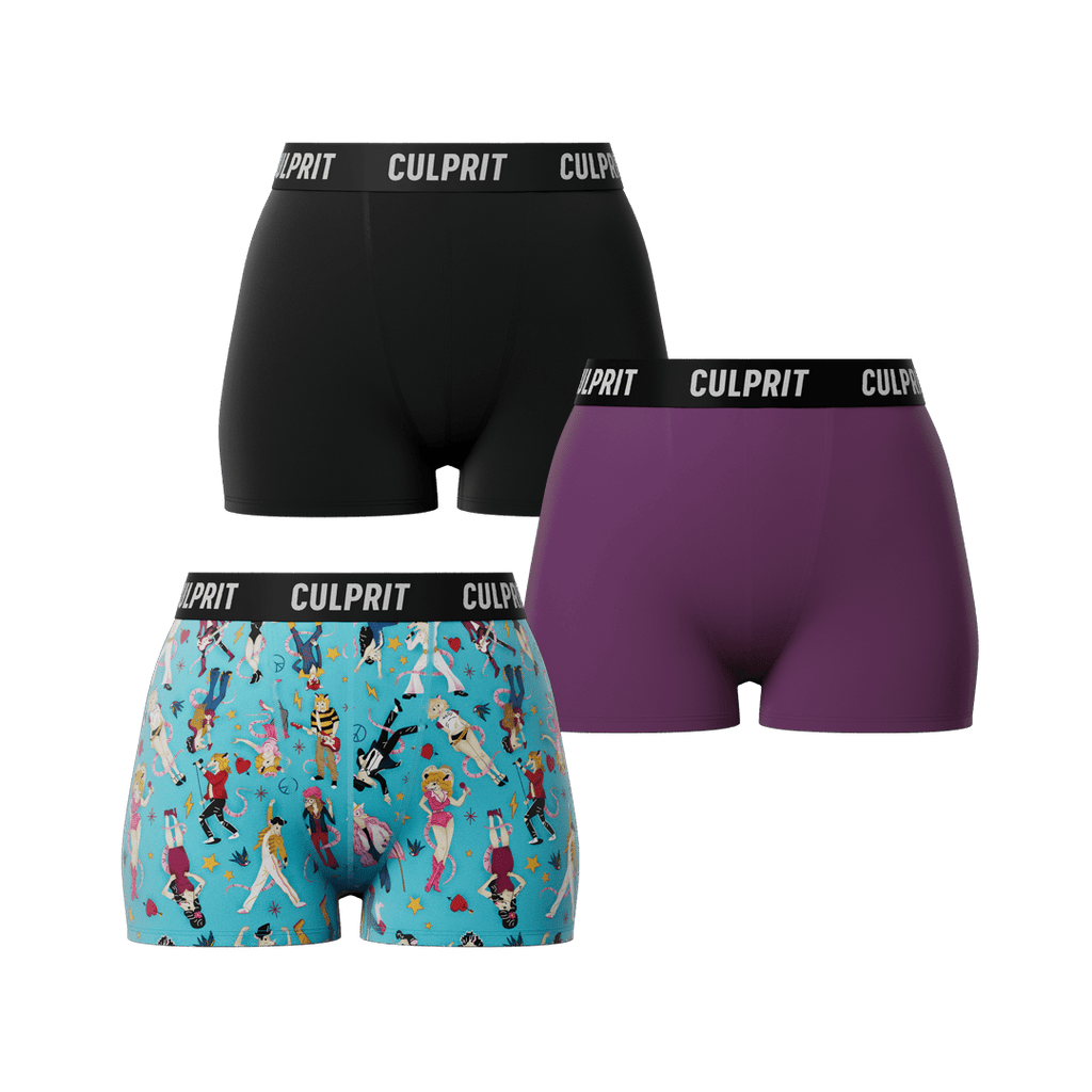 Booty Shorts N°5 Bundle 3 - Pack - Culprit Underwear - Booty Shorts - 3PK - BS - BNDL5 - XS