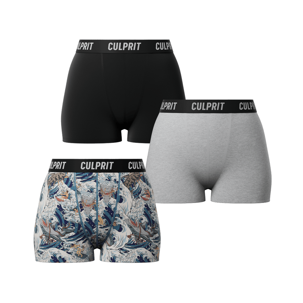 Booty Shorts N°6 Bundle 3 - Pack - Culprit Underwear - Booty Shorts - 3PK - BS - BNDL6 - XS