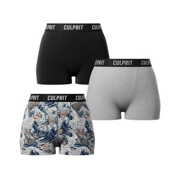 Booty Shorts N°6 Bundle 3 - Pack - Culprit Underwear - Booty Shorts - 3PK - BS - BNDL6 - XS