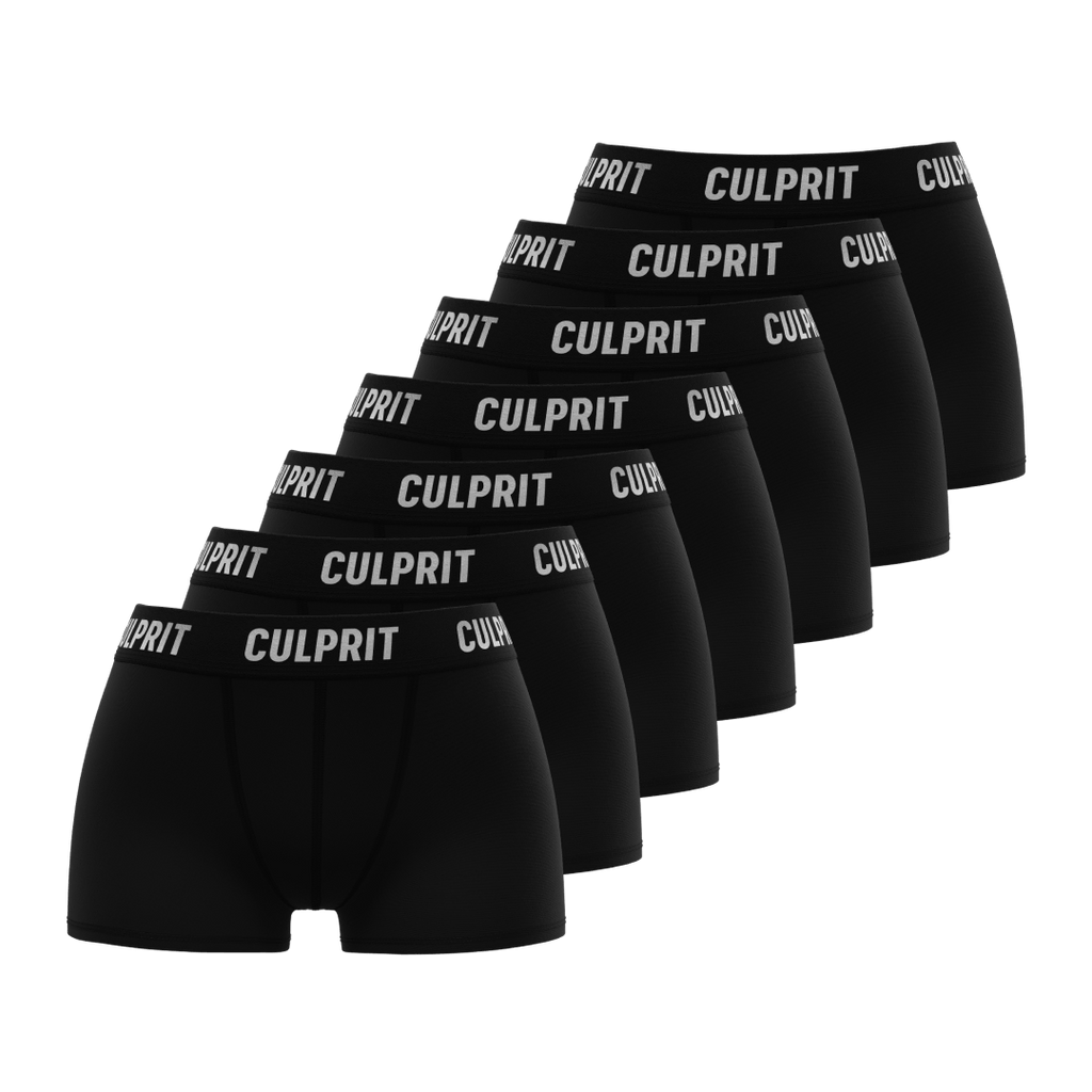 Booty Shorts Stealth Black 7 - Pack 🥷 - Culprit Underwear - Booty Shorts - 7PK - BS - BLK - XS