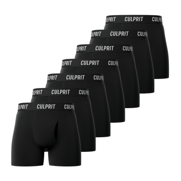 Boxer Briefs Stealth Black 7 - Pack 🥷 - Culprit Underwear - Boxer Briefs w/Fly - 7PK - BB - BLK - S