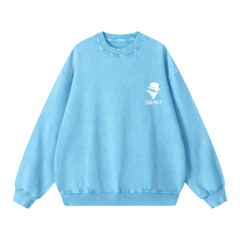 Culprit Script Crewneck (Carolina Blue)