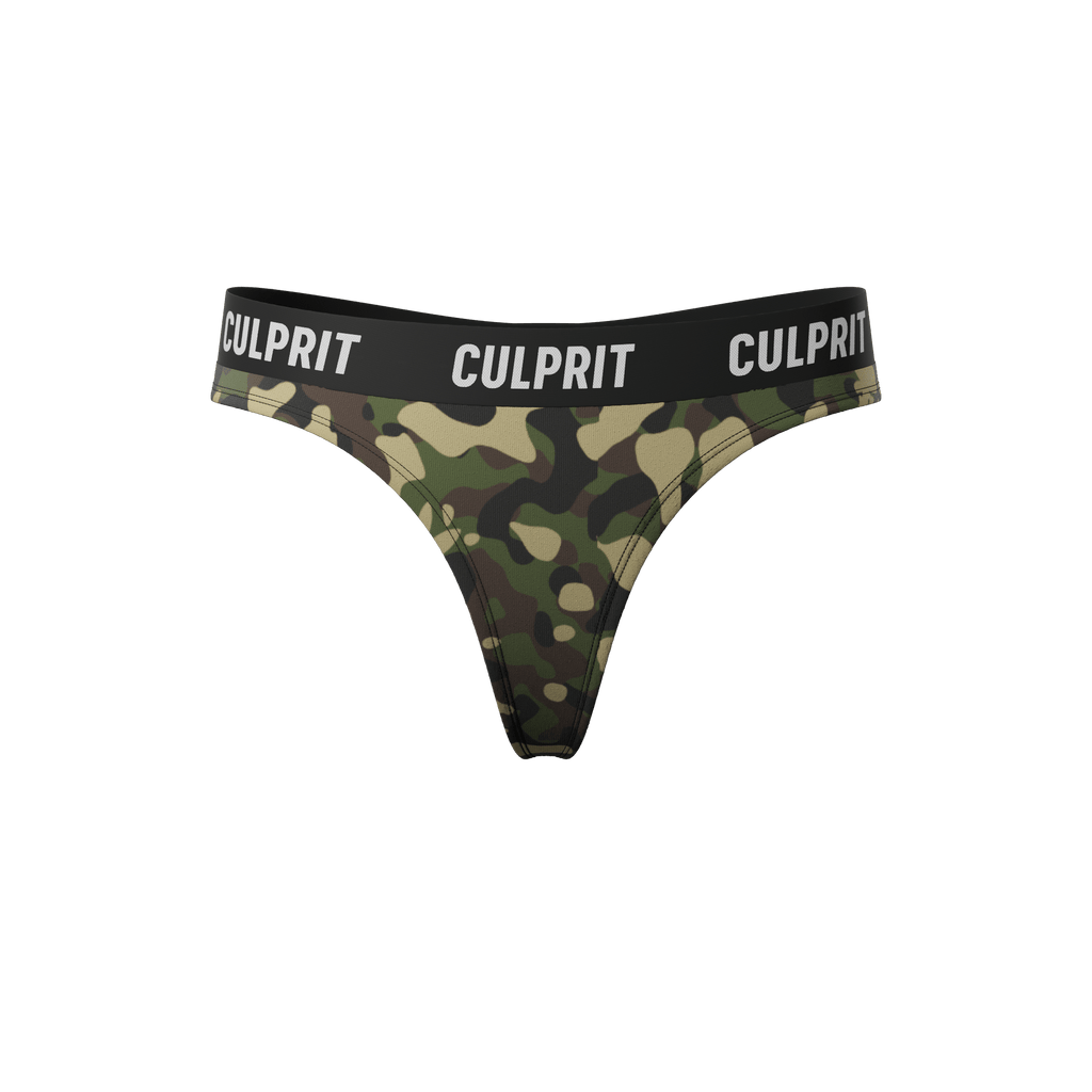 Camo Bunnies 🌳🐰 Thong - Culprit Underwear - Thongs - THG - CAMBUN - XS