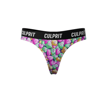 Candy Hearts 🍭❤️‍🔥 Thong - Culprit Underwear - Thongs - THG - HRTON - XS