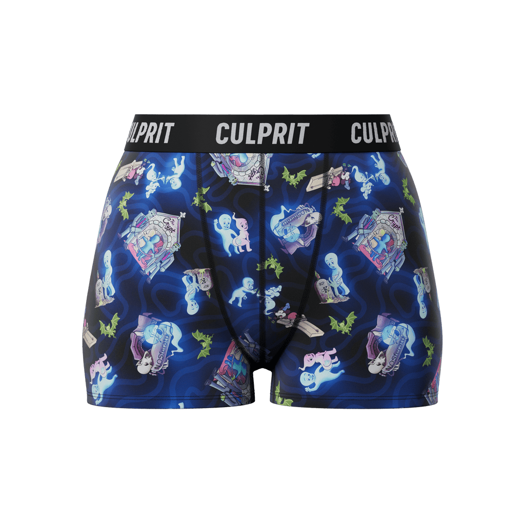 Casper the Naughty Ghost 👻 Booty Shorts - Culprit Underwear - Booty Shorts - BS - CASPR - XS