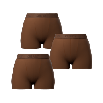 Chocolate Booty Shorts 3 - Pack 🍫 - Culprit Underwear - Booty Shorts - 3PK - BS - CHOCO - XS