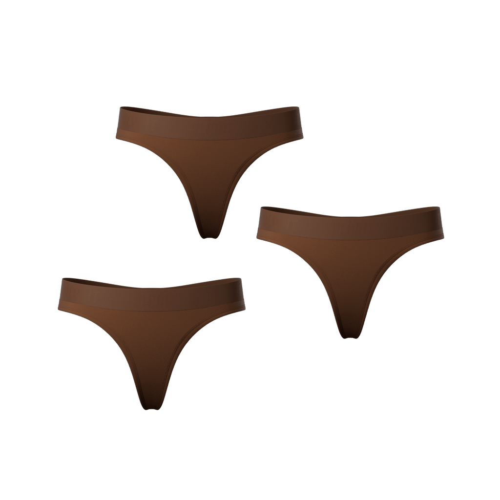 Chocolate Classic Thong 3 - Pack 🍫 - Culprit Underwear - Thongs - 3PK - THG - CHOCO - XS