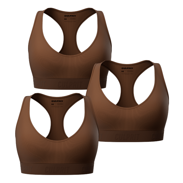 Chocolate ComfyBra™ 3 - Pack 🍫 - Culprit Underwear - ComfyBra™ - 3PK - BRA - CHOCO - XS