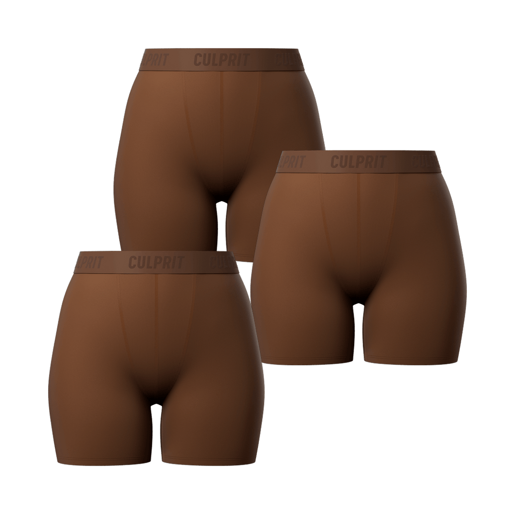 Chocolate LadyBoxers™ 3 - Pack 🍫 - Culprit Underwear - LadyBoxers™ - 3PK - LB - CHOCO - XS