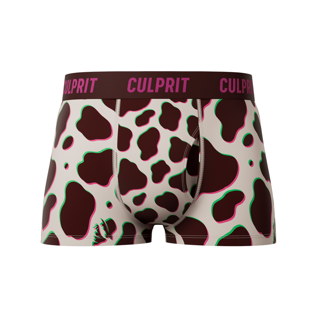 Chocolate Milk 🍫🥛 Trunk Cut Boxer Briefs w/ fly - Culprit Underwear - Trunk Cut w/ Fly - TRK2 - COWBR - S