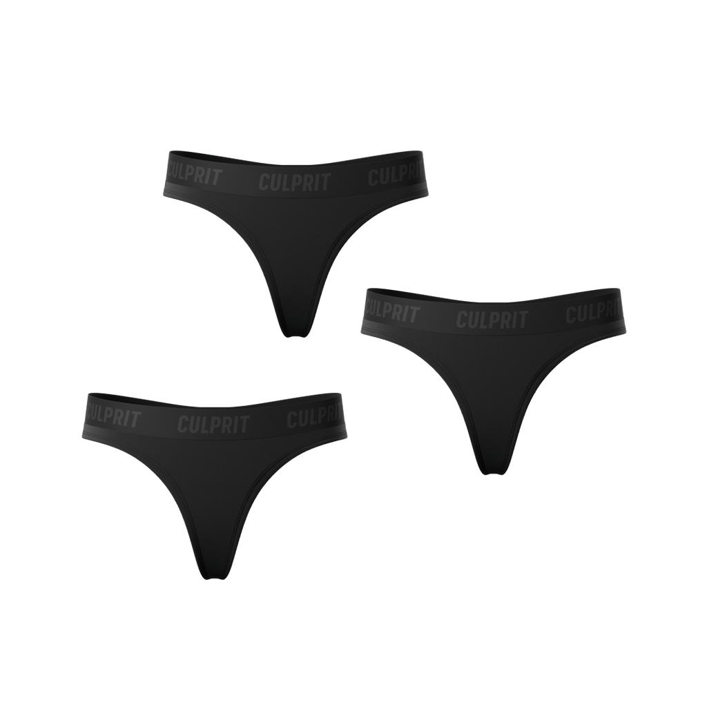 Classic Thong Incognito 3 - Pack 🕶️ - Culprit Underwear - Thongs - 3PK - THG - INCOG - XS