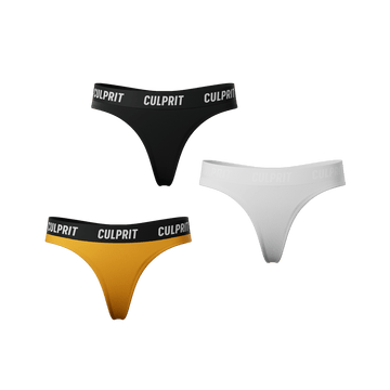 Classic Thong N°1 Bundle 3 - Pack - Culprit Underwear - Thongs - 3PK - THG - BNDL1 - XS