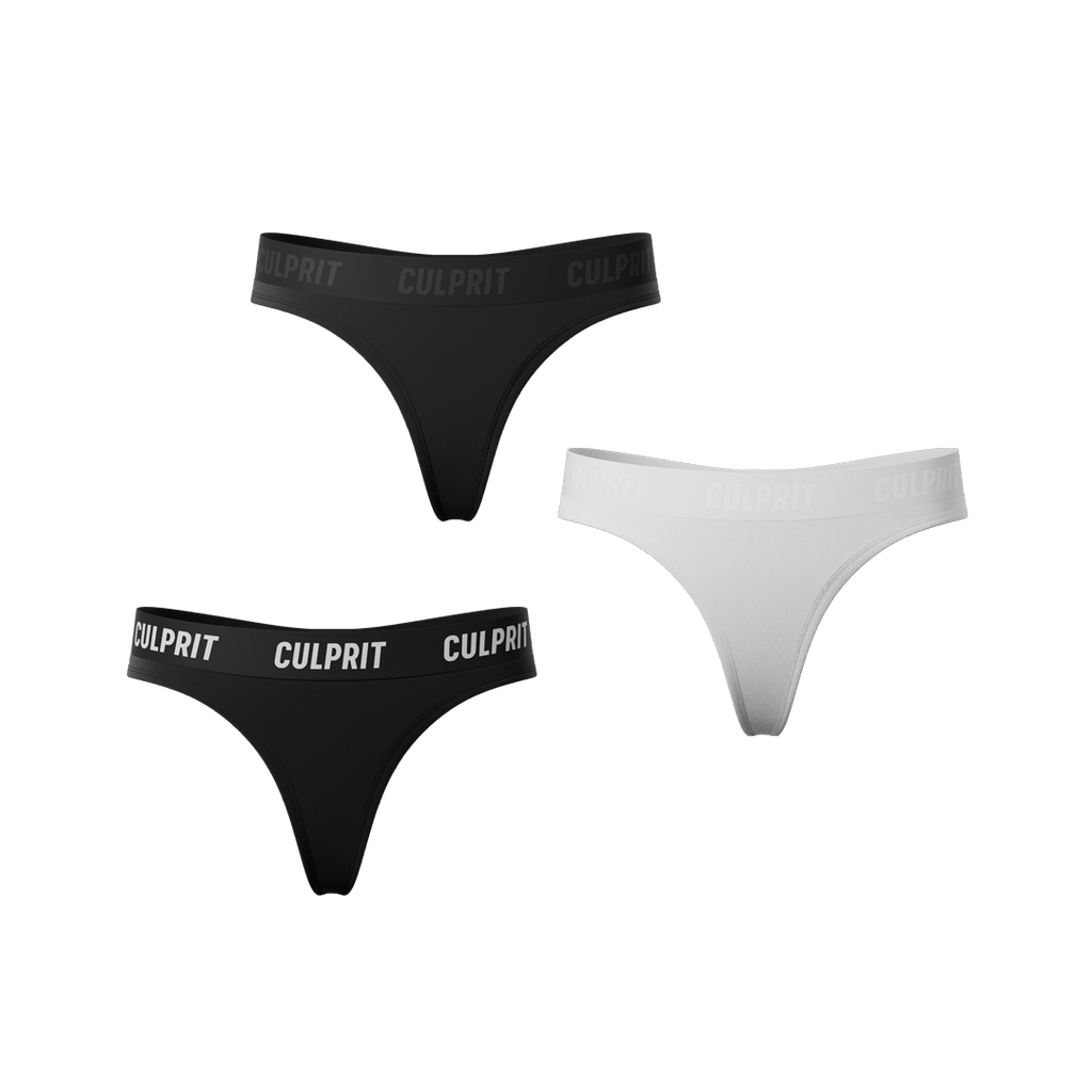 Classic Thong N°4 Bundle 3 - Pack - Culprit Underwear - Thongs - 3PK - THG - BNDL4 - XS