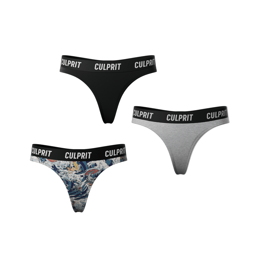 Classic Thong N°5 Bundle 3 - Pack - Culprit Underwear - Thongs - 3PK - THG - BNDL5 - XS