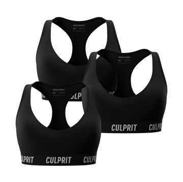 ComfyBra Stealth Black 3 - Pack 🥷 - Culprit Underwear - ComfyBra™ - 3PK - BRA - BLK - XS