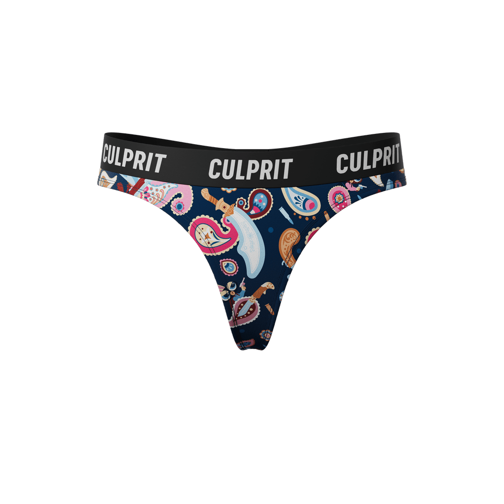 Crime Paisley 🦹 Thong - Culprit Underwear - Thongs - THG2 - CRIME - XS