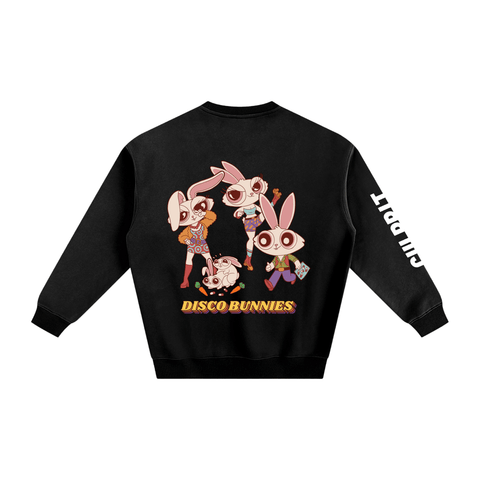 Disco Bunnies 🪩 🐰 Black Crewneck