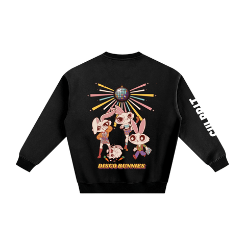 Disco Bunnies 🪩 🐰 Black Crewneck