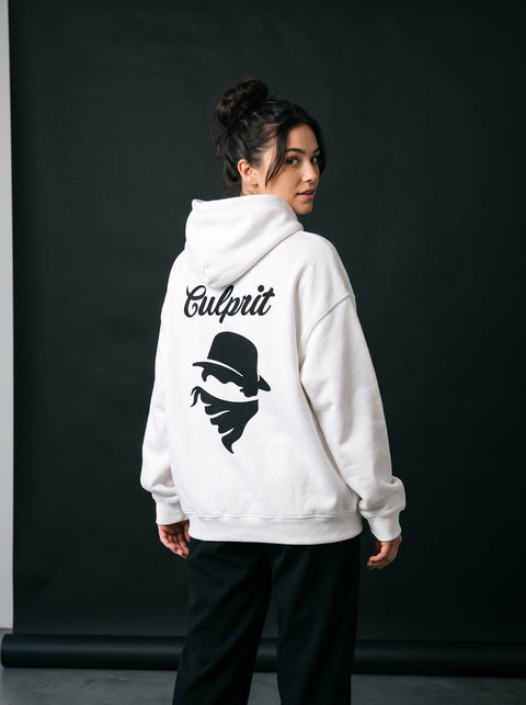 Culprit Script Hoodie (White)