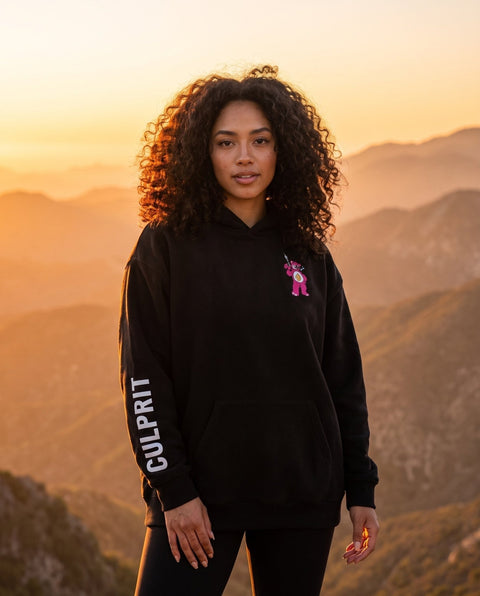 Flambé Bear 🔥🧸  Black Hoodie