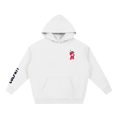 Flambé Bear 🔥 🧸 White Hoodie