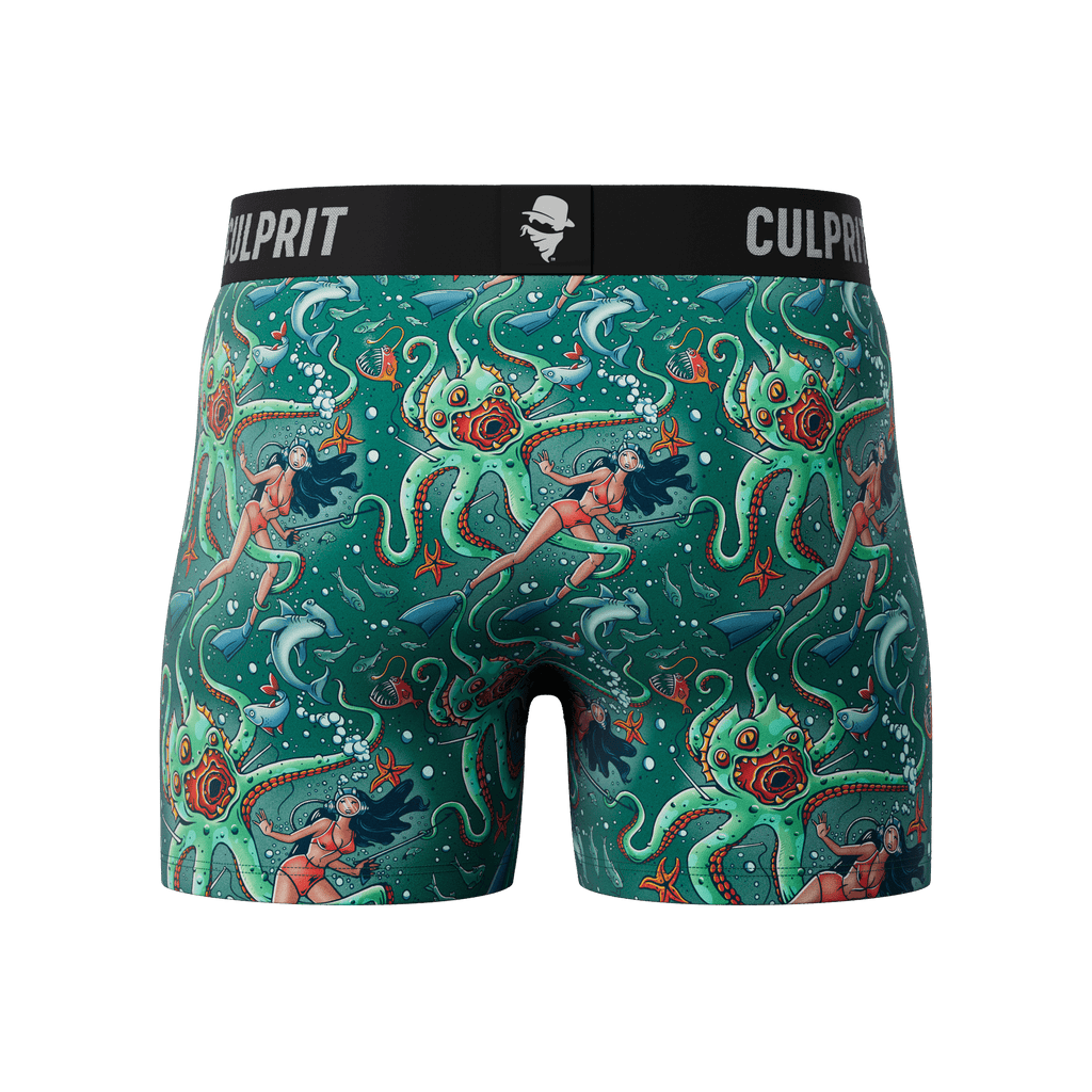 Get It Kraken! 🦑 Boxer Briefs w/ fly - Culprit Underwear - Boxer Briefs w/Fly - BB - GKRK - S