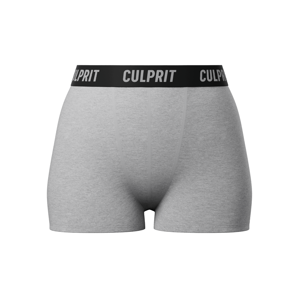 Heather Grey 🌪️ - Culprit Underwear - Booty Shorts - BS - HGRY - XS