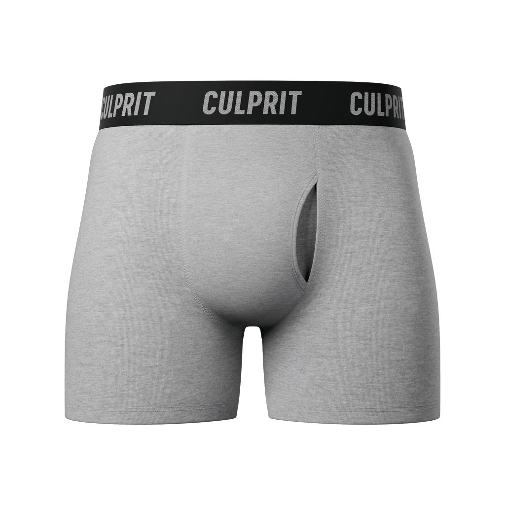 Heather Grey 🌪️ - Culprit Underwear - Boxer Briefs w/Fly - BB - HGRY - S