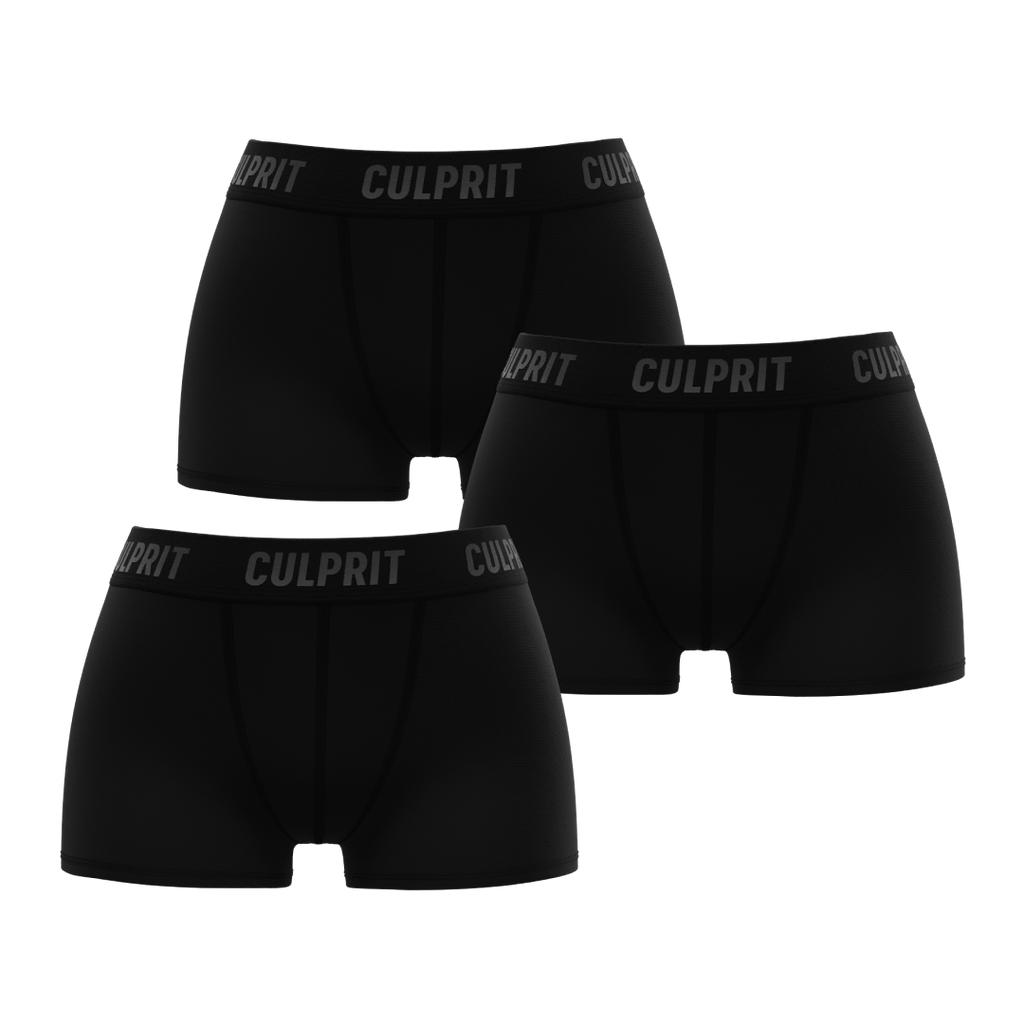 Incognito Booty Shorts 3 - Pack 🕶️ - Culprit Underwear - Booty Shorts - 3PK - BS - INCOG - XS