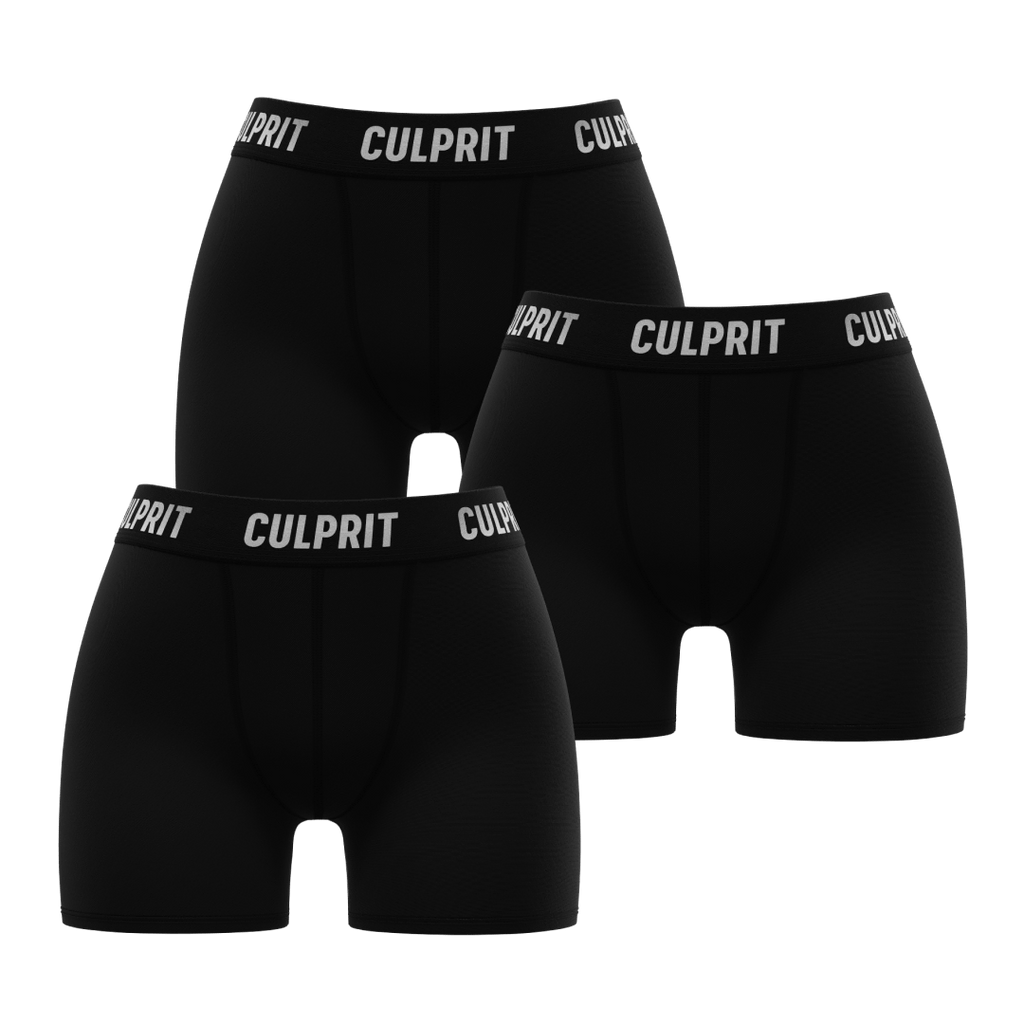 LadyBoxers™ Stealth Black 3 - Pack 🥷 - Culprit Underwear - LadyBoxers™ - 3PK - LB - BLK - XS