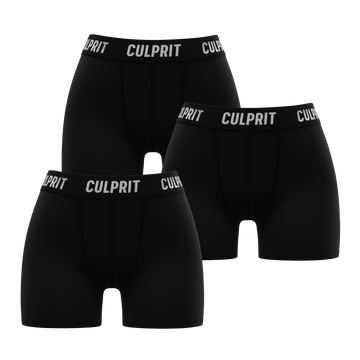 LadyBoxers™ Stealth Black 3 - Pack 🥷 - Culprit Underwear - LadyBoxers™ - 3PK - LB - BLK - XS