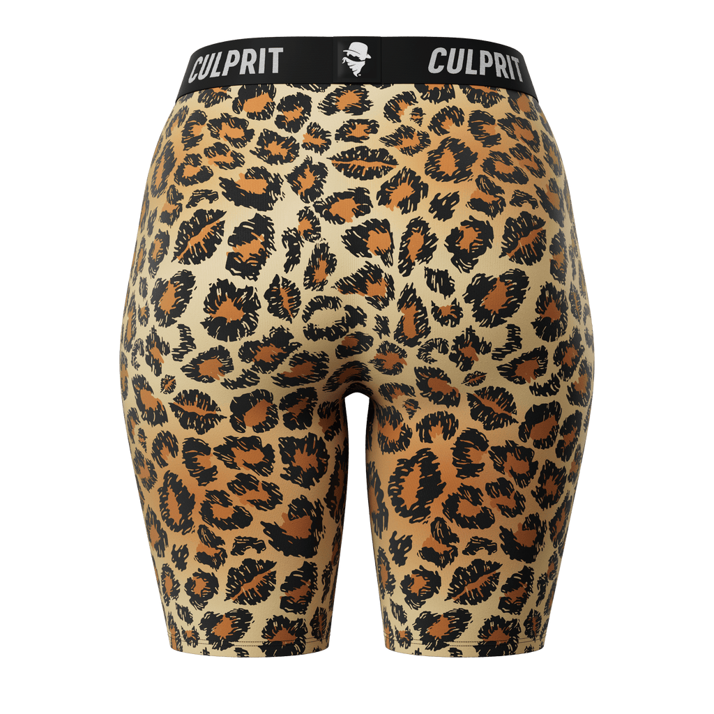 Leopard Lips 🐆 Long LadyBoxers™ - Culprit Underwear - Long LadyBoxers™ - LBK - LEO - XS