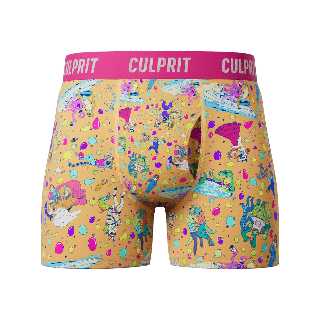 Party Animals - Culprit Underwear - Boxer Briefs w/Fly - BB2 - PARTY - S