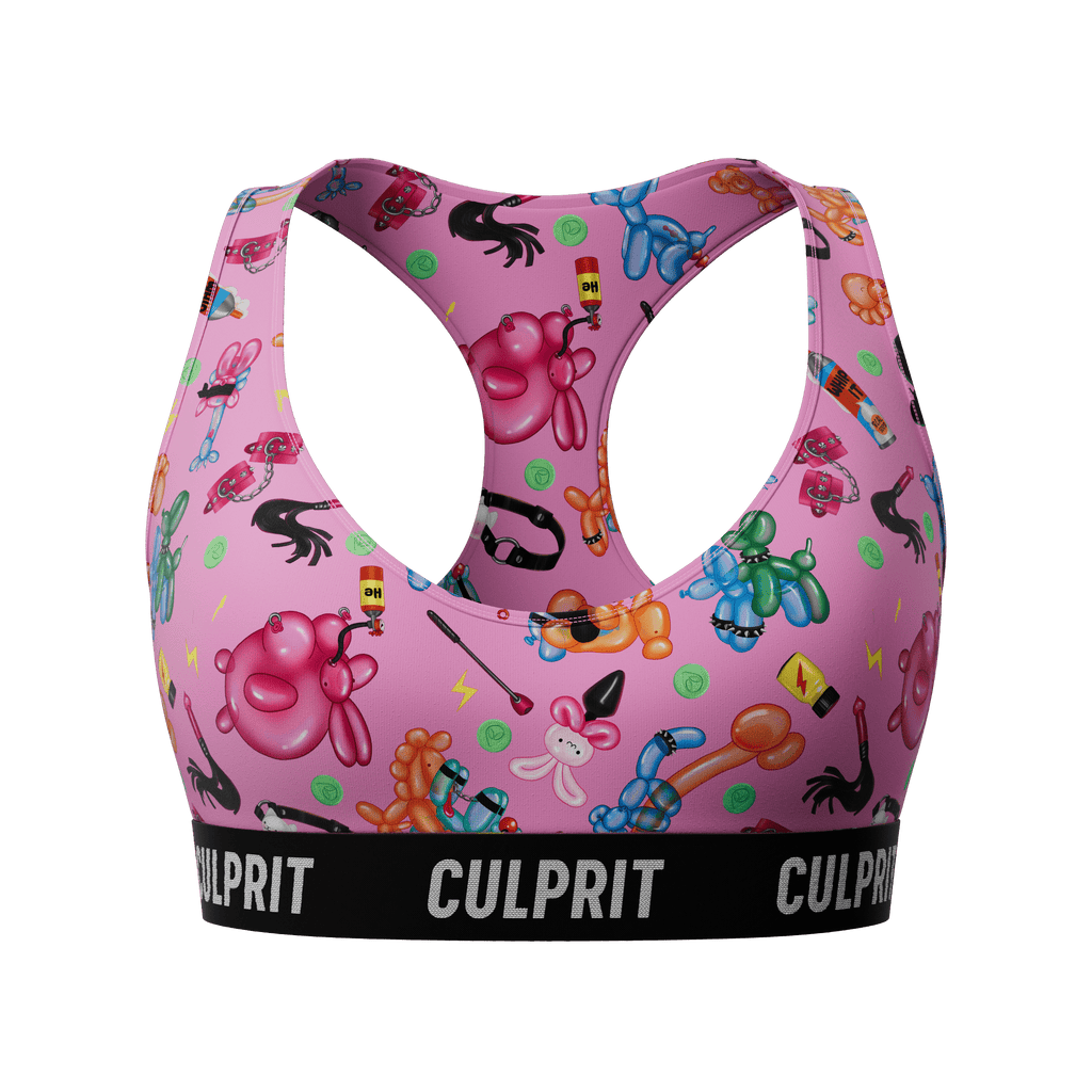 Pink Balloon Animals 😻 ComfyBra - Culprit Underwear - ComfyBra™ - BRA - LOONPK - XS