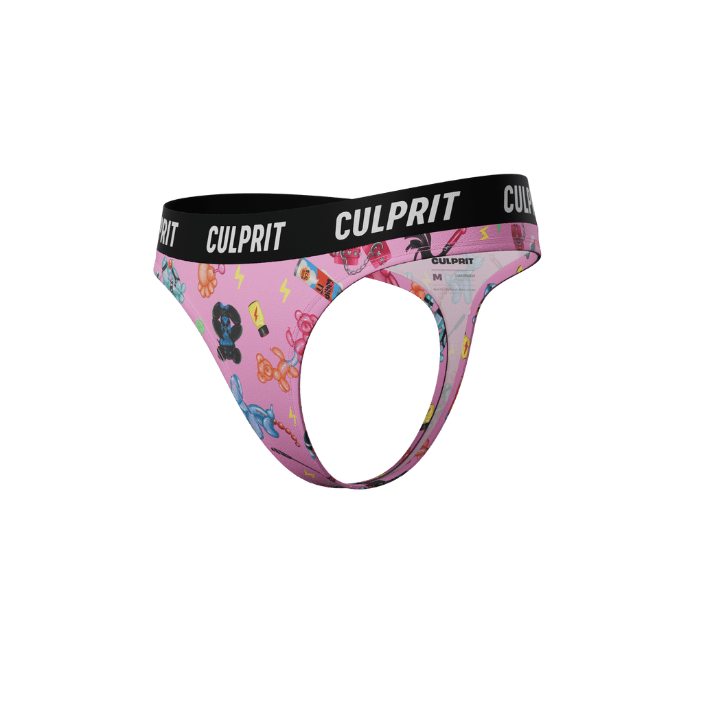 Pink Balloon Animals 😻 Thong - Culprit Underwear - Thongs - THG - LOONPK - XS
