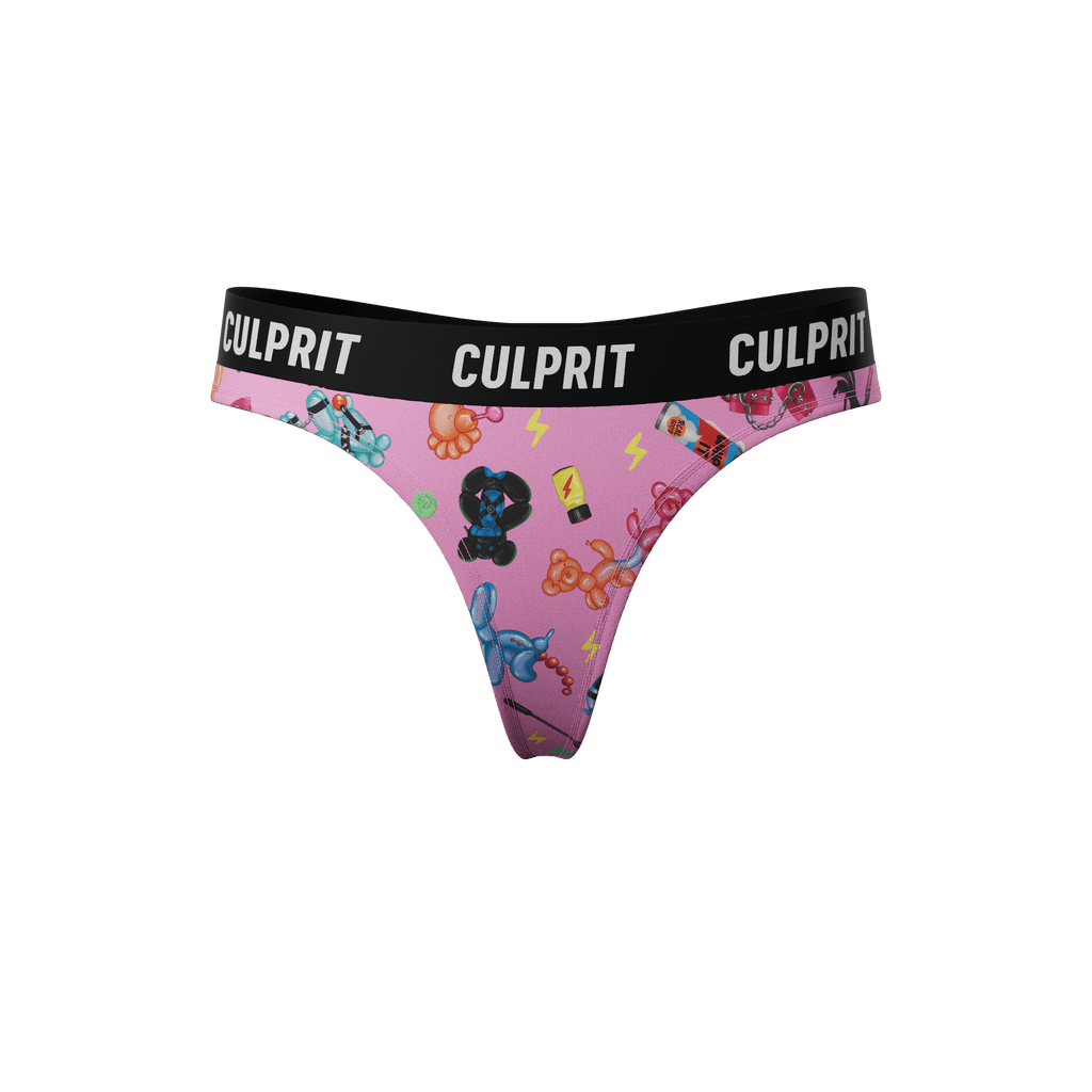 Pink Balloon Animals 😻 Thong - Culprit Underwear - Thongs - THG - LOONPK - XS