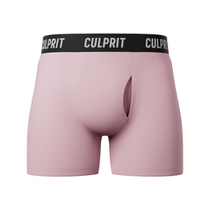 Pink Ribbed Boxer Briefs w/ fly