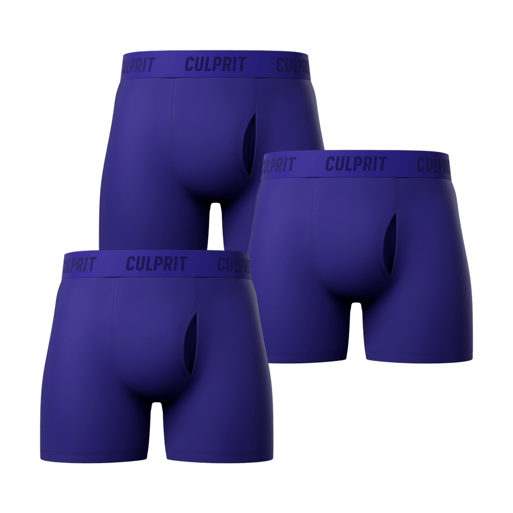 Royal Blue Boxer Brief 3 - Pack 💎 - Culprit Underwear - Boxer Briefs w/Fly - 3PK - BB - RYBL - S