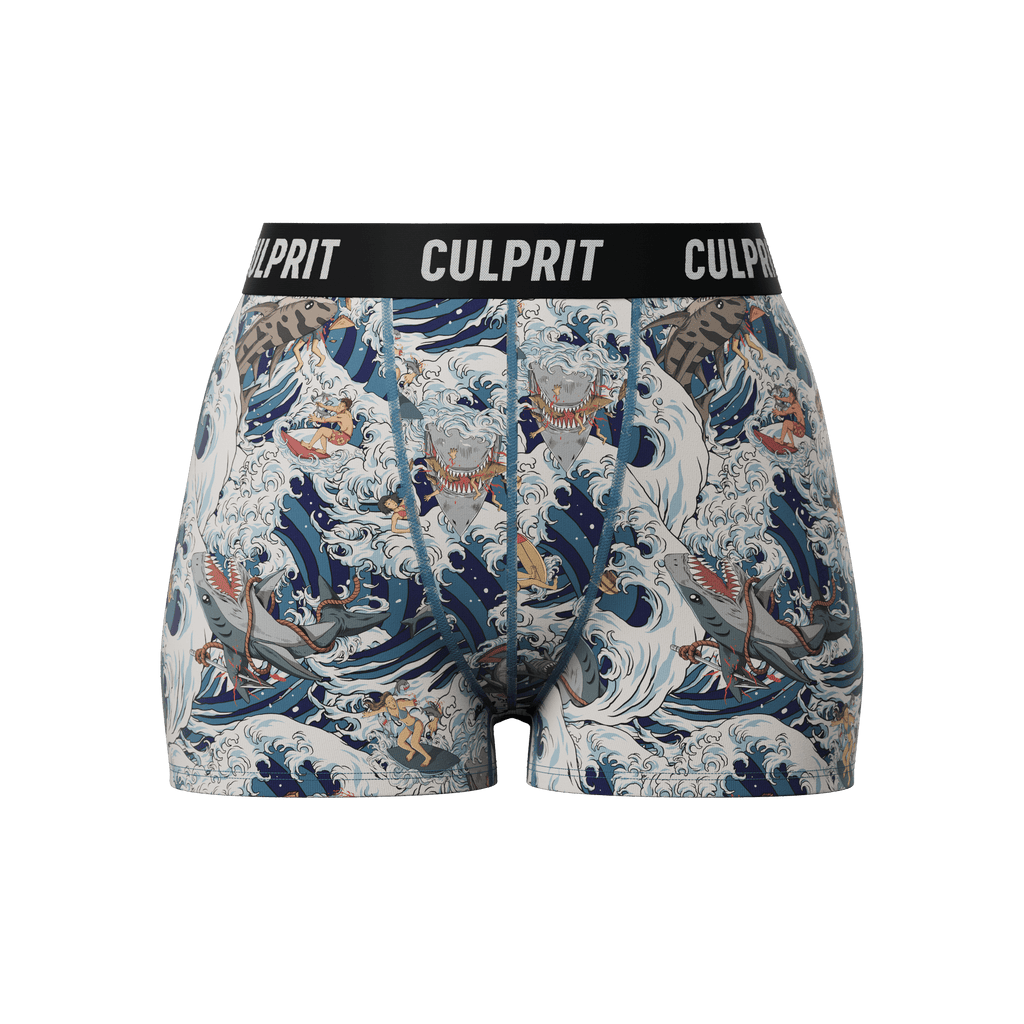 Shark Bait 🦈 Booty Shorts - Culprit Underwear - Booty Shorts - BS - SHRKBT - XS