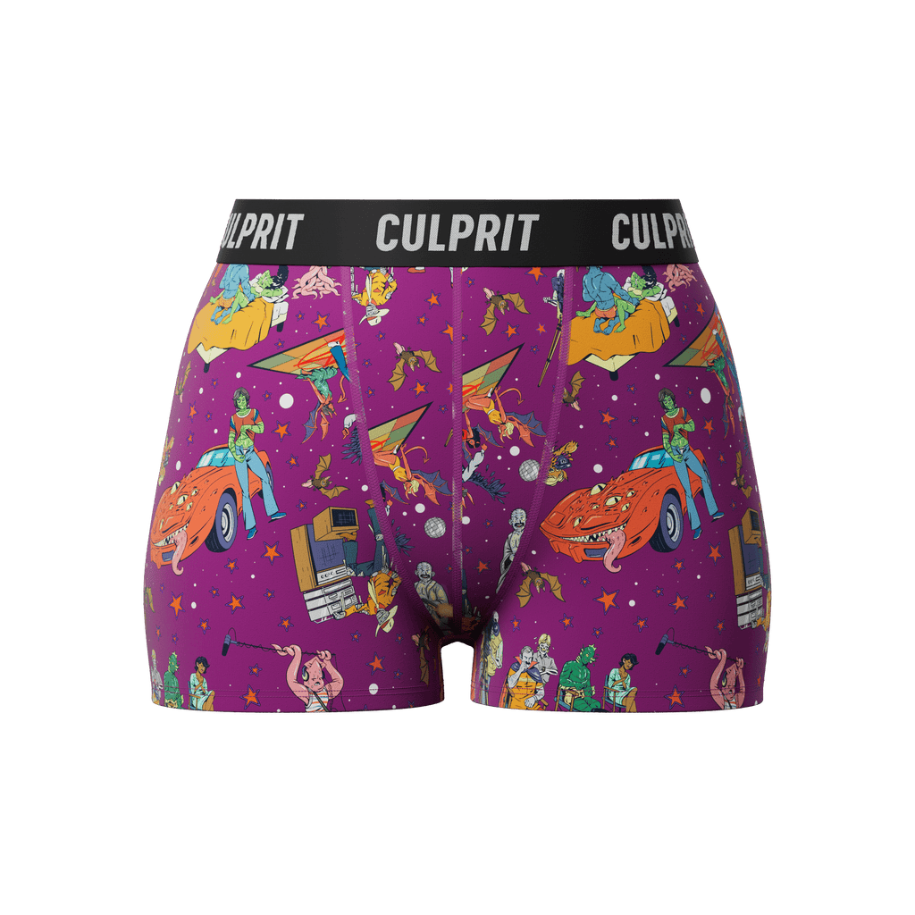 Spooky Nights 🎥 Booty Shorts - Culprit Underwear - Booty Shorts - BS2 - SPOOK - XS