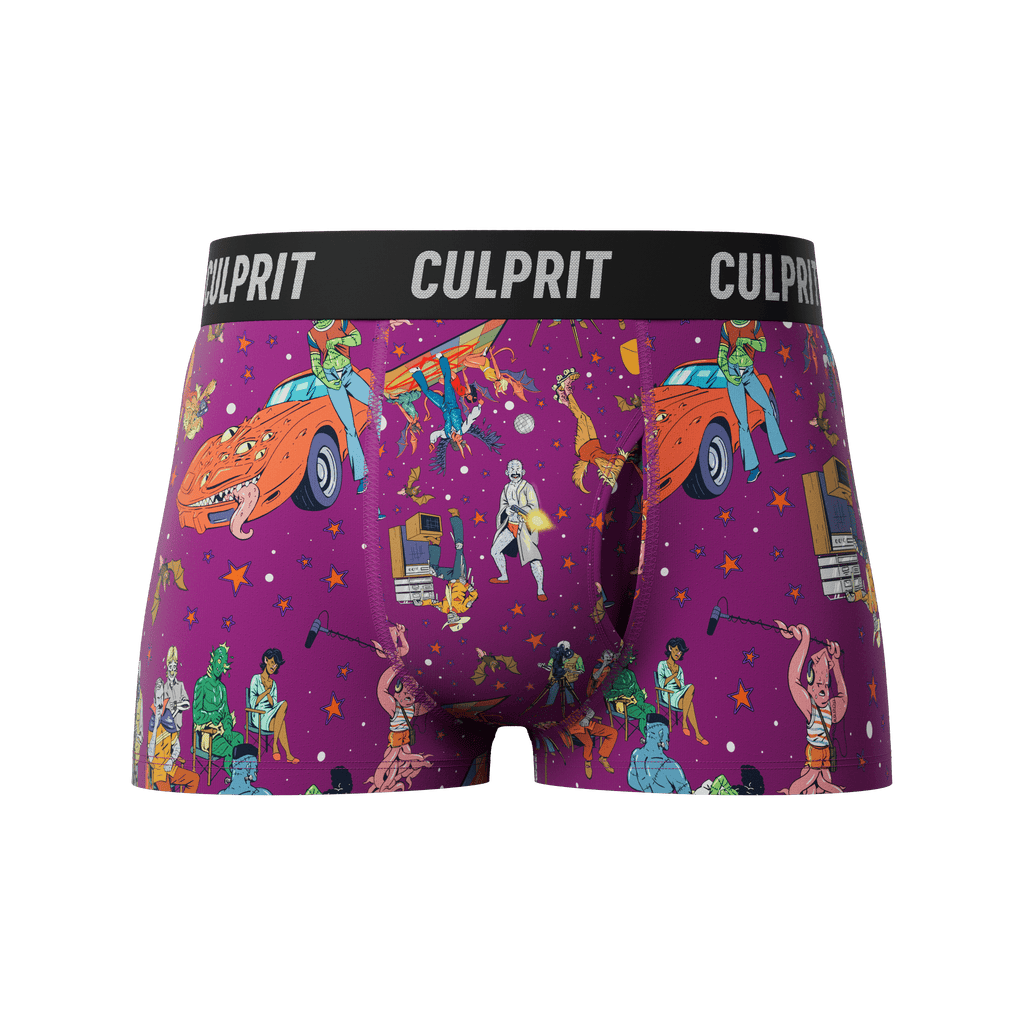 Spooky Nights 🎥 Trunk Cut Boxer Briefs w/ fly - Culprit Underwear - Trunk Cut w/ Fly - TRK2 - SPOOK - S